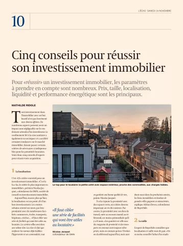 Cinq conseils pour réussir son investissement immobilier