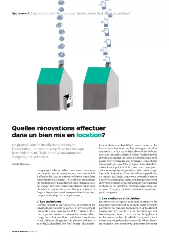 Quelles rénovations effectuer dans un bien mis en location?