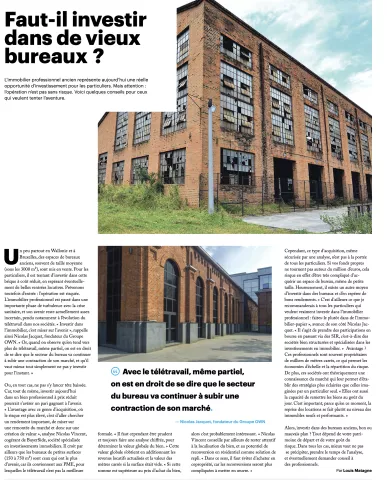 Faut-il investir dans de vieux bureaux ?