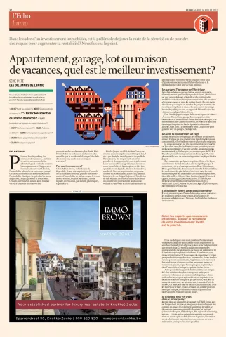 Appartement, garage, kot ou maison de vacances, quel est le meilleur investissement?