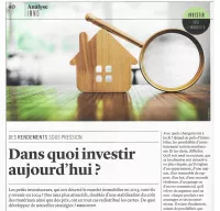 Dans quoi investir aujourd'hui ? 