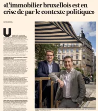 L’immobilier bruxellois est en crise de par le contexte politique